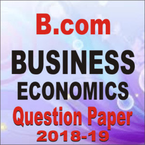 Bcom Business Economics Question Paper 2018-19