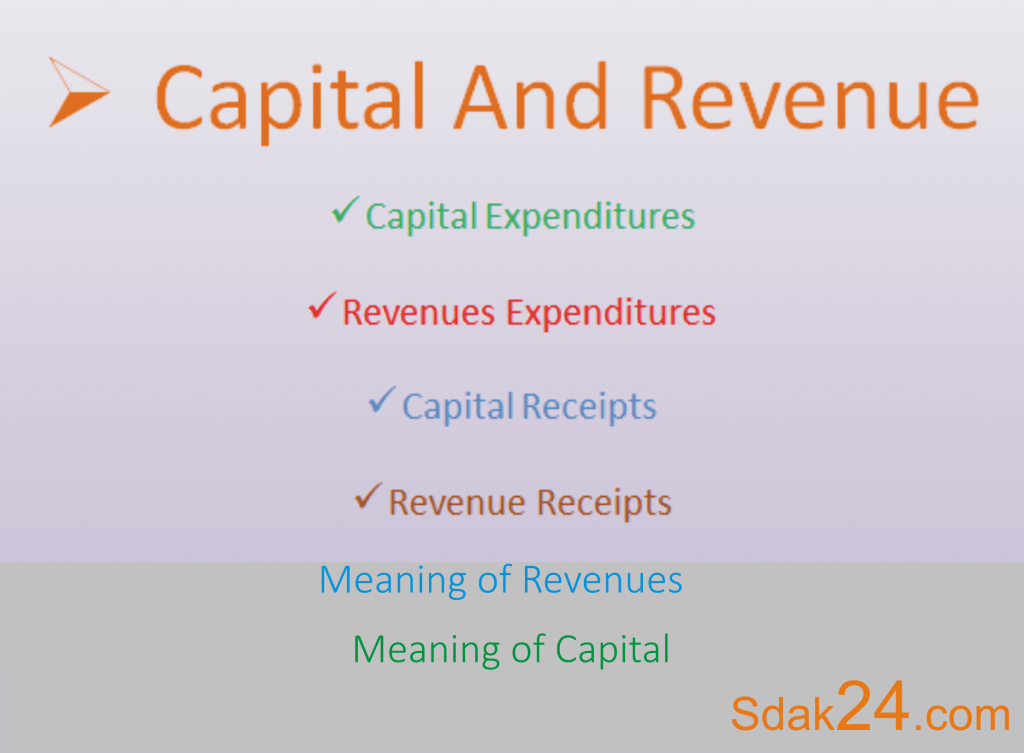 B.Com 1st Year Capital and Revenue Items Meaning of Capital and RevenueB.Com 1st Year Capital and Revenue Items Meaning of Capital and Revenue