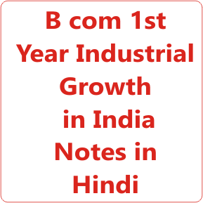Industrial Growth in India b com 1st Year Notes in Hindi