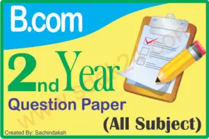 Bcom Question Paper 2nd Year With Answers
