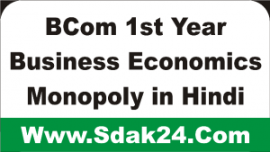 BCom 1st Year Business Economics Monopoly in Hindi
