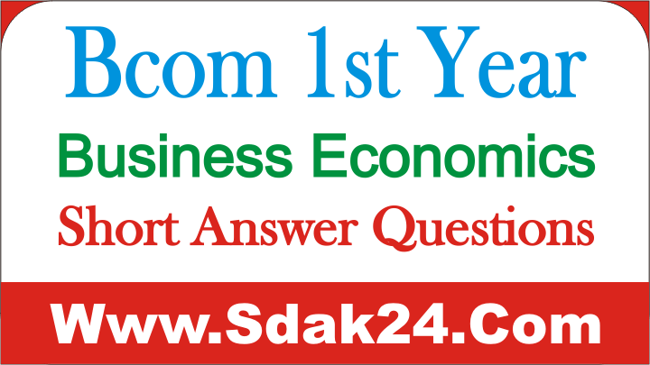 Bcom 1st Year Business Economics Short Answer Questions