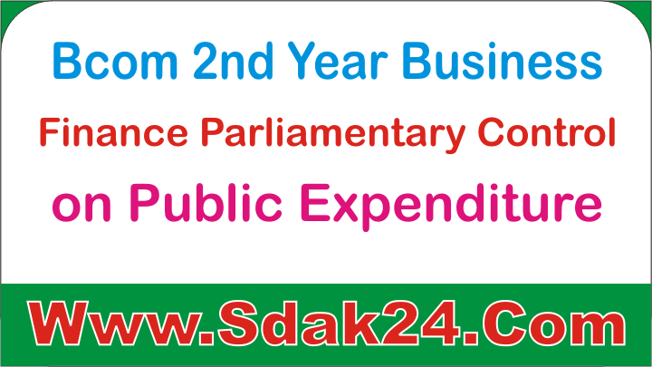 Bcom 2nd Year Business Finance Parliamentary Control on Public Expenditure