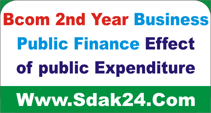 Bcom 2nd Year Public Finance Effect of public Expenditure