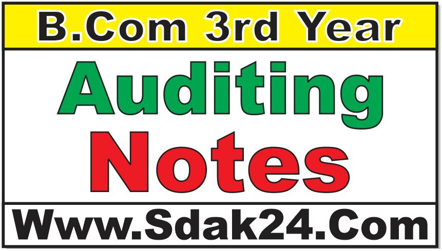 Bcom Auditing Notes Question Paper 