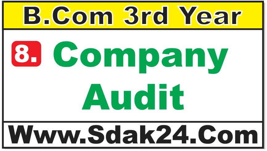 Company Audit Bcom Notes