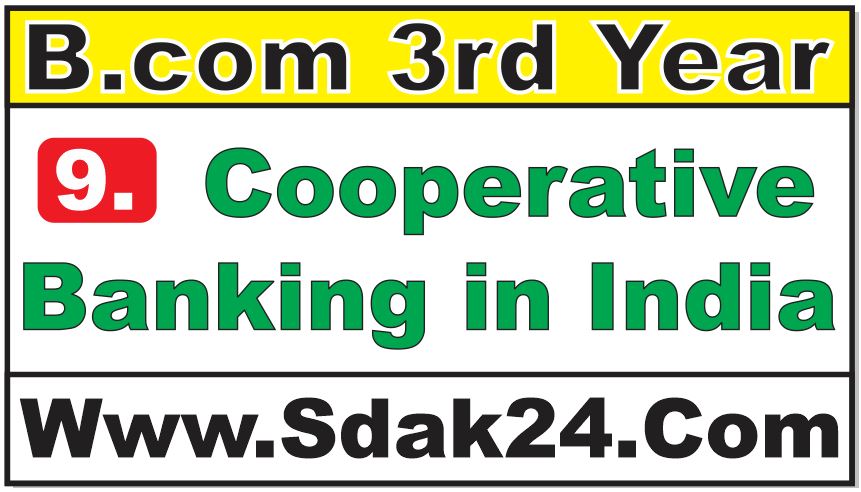 Cooperative Banking in India Bcom Notes