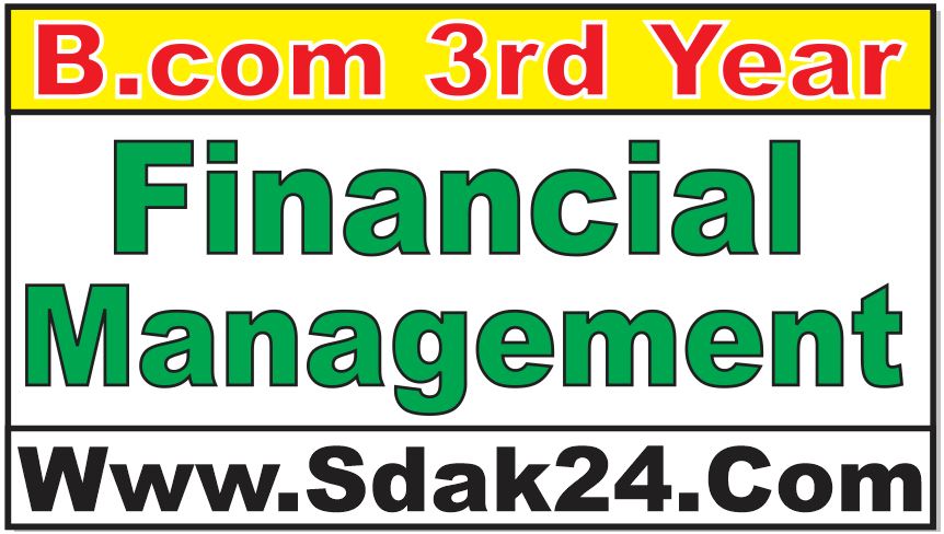 Bcom Financial Management Notes