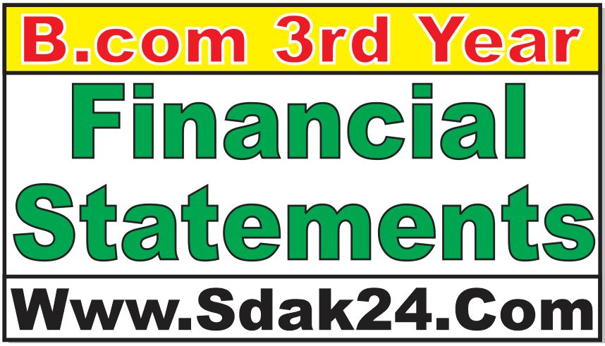 Financial Statements Bcom Notes
