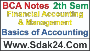 Basics of Accounting BCA Notes