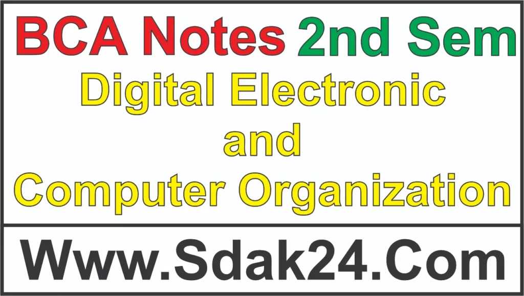 Digital Electronics and Computer Organisation