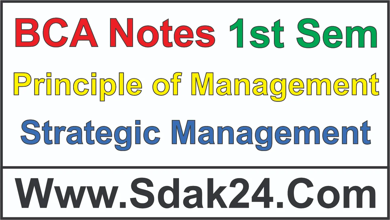 Strategic Management BCA Notes