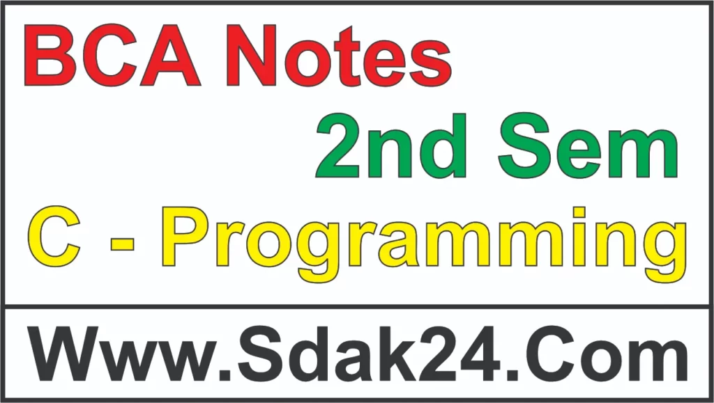 c programming BCA Notes