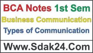 types of communication BCA Notes